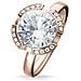 In Oro Rosa Anello Placcato 18 Carati Da Donna Argento 925 - Foto miniatura 4
