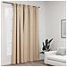 Tenda Oscurante Effetto Lino con Ganci Beige 290x245 cm - Foto miniatura 1