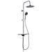 Set Soffione Doccia con Vassoio AQUASTAR Antracite Cromato - Foto miniatura 1