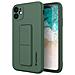 Custodia Kickstand In Silicone Per Samsung Galaxy A22 4g, Verde Scuro - Foto miniatura 1