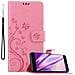 Custodia Compatibile Con Huawei P9 In Rosa Fiore - Coperchio Protettivo In Design Floreale Con Chiusura Magnetica, Funzione Stand E Slot Per Carte - Foto miniatura 1