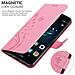 Custodia Compatibile Con Huawei P9 In Rosa Fiore - Coperchio Protettivo In Design Floreale Con Chiusura Magnetica, Funzione Stand E Slot Per Carte - Foto miniatura 5