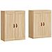 Armadietti A Parete 2 Pz Rovere Sonoma In Legno Multistrato - Foto miniatura 1