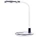 Lampada Da Scrivania A Led Columba Regolabile Metallo Bianco/ Argento - Foto miniatura 2