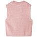 Gilet Da Bambina Lavorato A Maglia Rosa Chiaro 116 - Foto miniatura 2