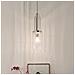 Sospensione Contemporanea Kimrose Acciaio Nichel Lucido Vetro 1 Luce E27 - Foto miniatura 2