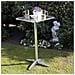 Tavolino Bar Bistrot Alto In Alluminio Quadrato 60x60x110cm Tavolo Da Giardino - Foto miniatura 2