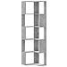 Libreria Angolare 5ripiani Grigio Cemento 50x50x179 Cm Legno - Foto miniatura 2