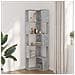 Libreria Angolare 5ripiani Grigio Cemento 50x50x179 Cm Legno - Foto miniatura 3