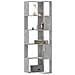 Libreria Angolare 5ripiani Grigio Cemento 50x50x179 Cm Legno - Foto miniatura 1
