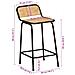 Sgabelli da Bar 4 pz 46x35,5x80 cm Legno Massello Grezzo Mango - Foto miniatura 8