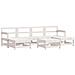 Set Salotto Da Giardino 7 Pz Bianco In Legno Massello Di Pino - Foto miniatura 2