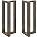 Gambe Tavolo Bar A T 2 Pz Naturale 50x35x(100-101) Cm Acciaio - Foto miniatura 1