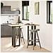 Gambe Tavolo Bar A T 2 Pz Naturale 50x35x(100-101) Cm Acciaio - Foto miniatura 2