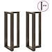 Gambe Tavolo Bar A T 2 Pz Naturale 50x35x(100-101) Cm Acciaio - Foto miniatura 3