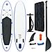 Set Tavola Da Sup E Surf Gonfiabile Blu E Bianco - Foto miniatura 2