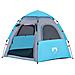 Tenda da Campeggio Cabina 4 Persone Blu a Rilascio Rapido - Foto miniatura 3
