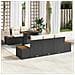 Set da Pranzo da Giardino a 6 Pezzi con Cuscini Rattan Nero Acacia - Foto miniatura 2