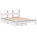 Letto Libreria senza Materasso Bianco 135x190 cm Legno di Pino - Foto miniatura 3
