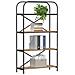 Libreria rovere artigianale 80 x 30 x 146 cm Legno multistrato - Foto miniatura 3