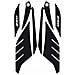 Adesivi Gel 3D Protezioni Boomerang Compatibili Con Yamaha Xmax 250 2014-2016 Carbonio-Bianco - Foto miniatura 1