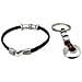 Set Portachiavi E Bracciale In Pelle Marrone Tub1 - Foto miniatura 3