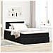 Pouf Letto con Materasso e LED Nero 120x190cm in Velluto - Foto miniatura 4
