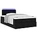 Pouf Letto con Materasso e LED Nero 120x190cm in Velluto - Foto miniatura 6