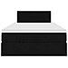 Pouf Letto con Materasso e LED Nero 120x190cm in Velluto - Foto miniatura 7