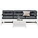 Set Salotto Giardino 4pz con Cuscini Bianco Legno Massello Pino - Foto miniatura 2