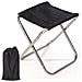Sgabello Pieghevole Ultraleggero: Sedile Portatile In Tessuto Oxford Per Campeggio Black + Silver - Foto miniatura 1