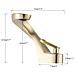 Rubinetto per lavabo da bagno, Blackswan, tipo M14, modello oro opaco, misura 14,5 cm - Foto miniatura 4