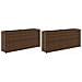 Fioriere da Giardino con 2 Vasi Marrone 90x20x40 cm Polyrattan - Foto miniatura 1