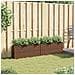 Fioriere da Giardino con 2 Vasi Marrone 90x20x40 cm Polyrattan - Foto miniatura 3