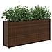 Fioriere da Giardino con 2 Vasi Marrone 90x20x40 cm Polyrattan - Foto miniatura 4