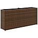 Fioriere da Giardino con 2 Vasi Marrone 90x20x40 cm Polyrattan - Foto miniatura 5