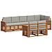 Set divani con cuscino 8 pcs Grigio Naturale e Chiaro - Foto miniatura 1
