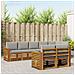 Set divani con cuscino 8 pcs Grigio Naturale e Chiaro - Foto miniatura 2