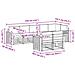 Set divani con cuscino 8 pcs Grigio Naturale e Chiaro - Foto miniatura 8