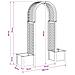 Arco di Rose con Vaso Antracite 168,5 x 43 x 207 cm PP - Foto miniatura 6