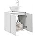 Mobile Lavabo da Parete Bianco Lucido 49,5 x 41 x 64,5 cm - Foto miniatura 2