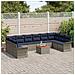 Set Divano da Giardino con cuscino 11 pcs Grigio polyrattan - Foto miniatura 3