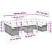Set Divano da Giardino con cuscino 11 pcs Grigio polyrattan - Foto miniatura 9