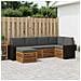 Set divano sezionale con cuscino 6 pcs Naturale e Antracite - Foto miniatura 2