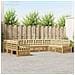 Set di divani da esterno con cuscino 9 pcs Bianco e Beige - Foto miniatura 2