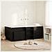 Struttura Letto Loft con Mobile 3 pcs Nero Legno multistrato - Foto miniatura 2