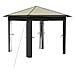 Gazebo senza Parete 2,6 x 2,6 m Crema e Antracite - Foto miniatura 1