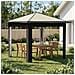 Gazebo senza Parete 2,6 x 2,6 m Crema e Antracite - Foto miniatura 2