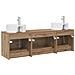 Set di Armadi da Bagno 3 pz Rovere Artigianale - Foto miniatura 3