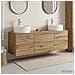 Set di Armadi da Bagno 3 pz Rovere Artigianale - Foto miniatura 9